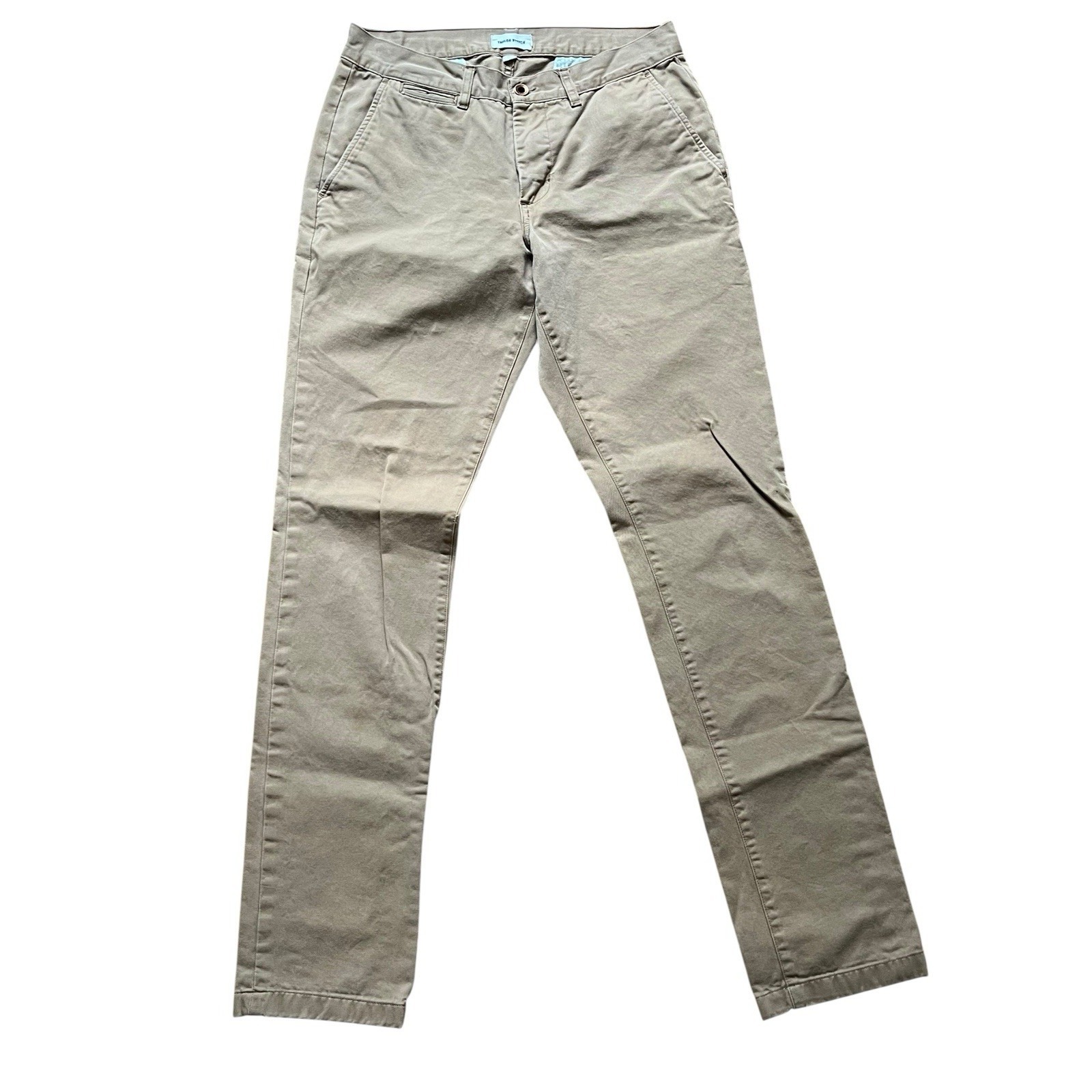 Taylor Stitch Foundation Pants Tan Chino Pant Democratic Fit Twill, Size 32